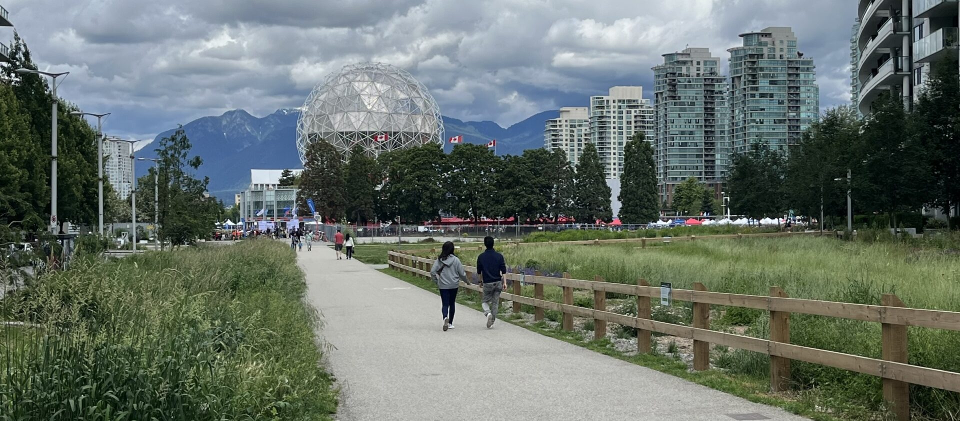 Science World from Olympic Village in Vancouver